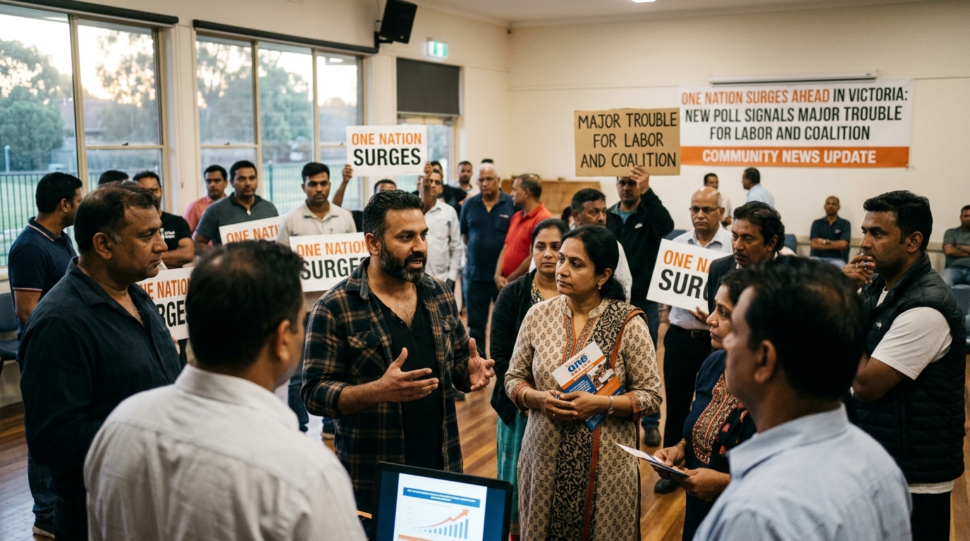 विक्टोरिया में 'वन नेशन' का दबदबा: नए चुनावी सर्वे में लेबर और गठबंधन पिछड़े, 2026 के लिए खतरे की घंटी